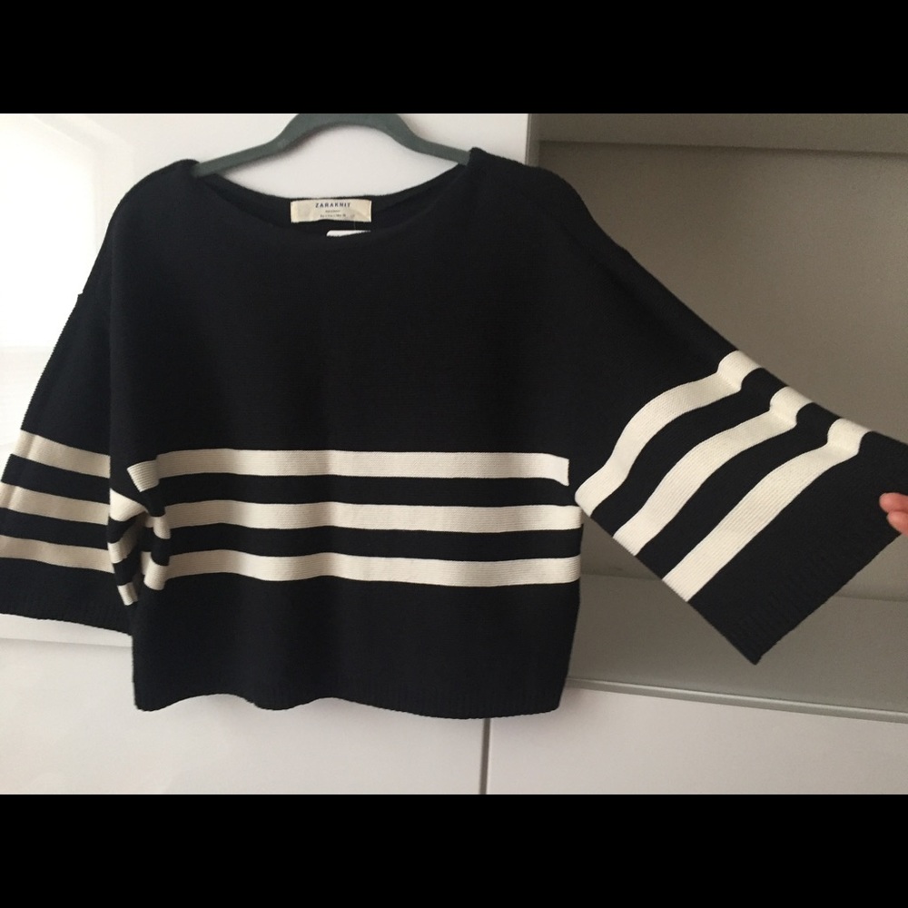 Zara striped knit top, size L